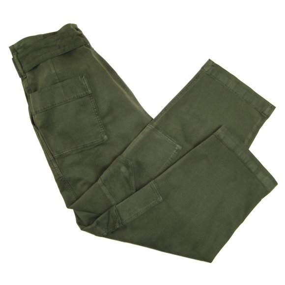 Anthropologie EDWIN Harlow Crop Cargo Pants Moss Green • 30 - Picture 4 of 10